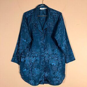 VTG Victoria's Secret Gold Label Button Down Night Gown